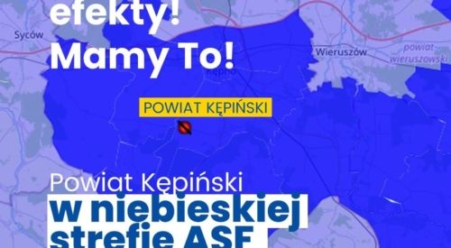 Powiat Kępiński w niebieskiej strefie ASF